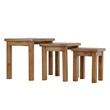 Zelah Oak Nest of Tables - Separated tables