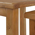 Zelah Oak Nest of Tables - Close up of nesting