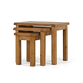 Zelah Oak Nest of Tables - Side view