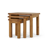 Zelah Oak Nest of Tables - Side view