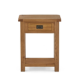 Zelah Oak Telephone Table - Showing top of table