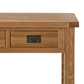Zelah Oak Console Table - Close up of drawer front