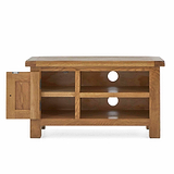 Zelah Oak 90cm TV Stand - Front view with door open