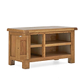 Zelah Oak 90cm TV Stand - Side view with door opening