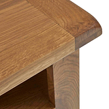 Zelah Oak 120cm TV Stand - Top corner of stand