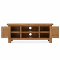 Zelah Oak 120cm TV Stand - Front View with doors open
