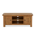Zelah Oak 120cm TV Stand - Front view showing to of TV stand