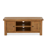 Zelah Oak 120cm TV Stand - Front view showing to of TV stand