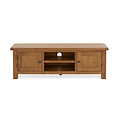 Zelah Oak 150cm TV Stand - Front view showing top