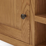Zelah Oak 150cm TV Stand - Close up of cupboard handle