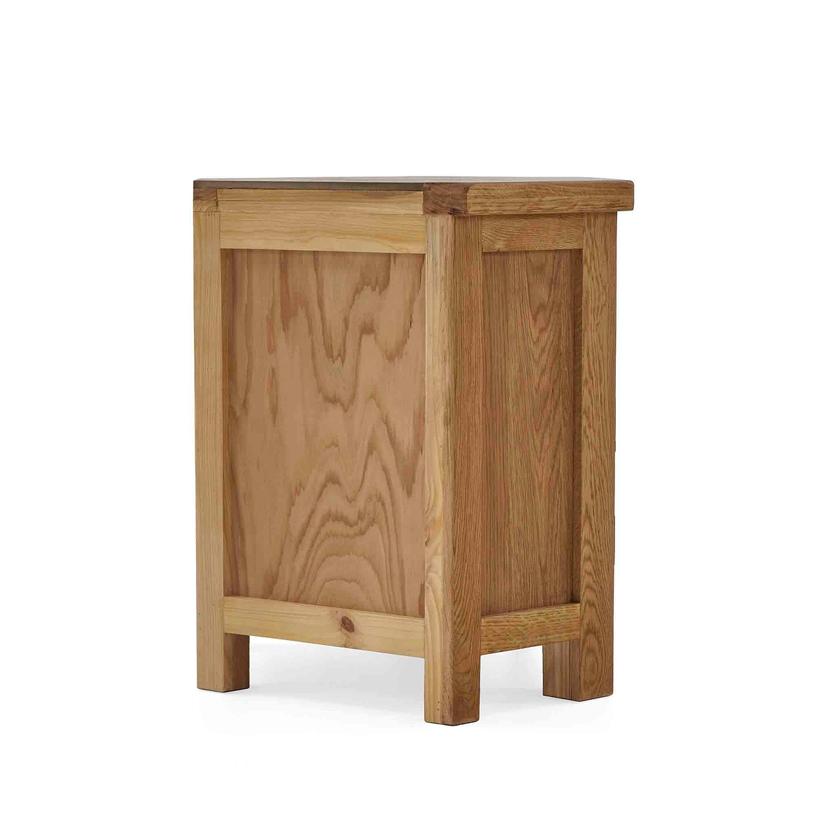 Zelah Oak Corner TV Stand - Side on view
