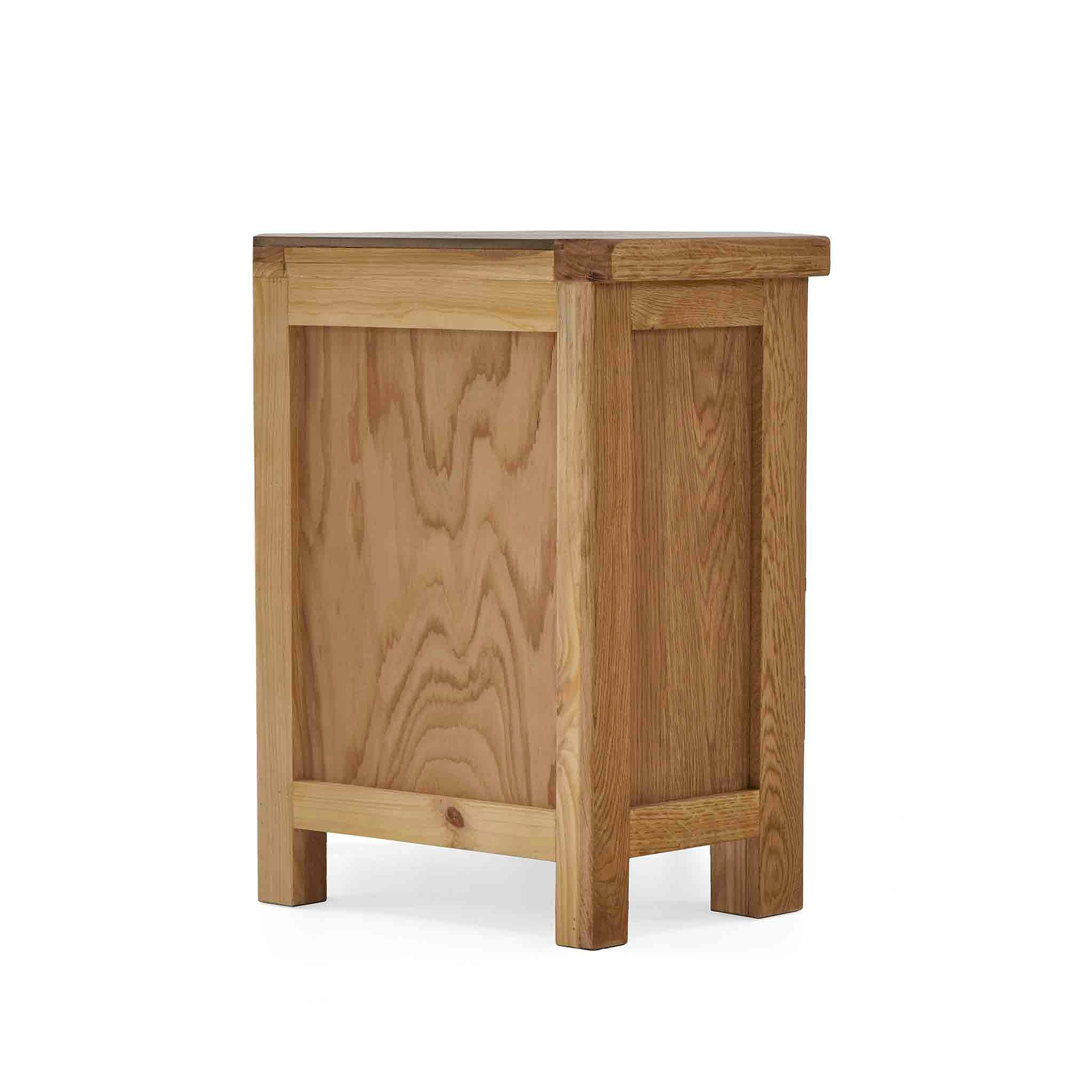 Zelah Oak Corner TV Stand - Side on view