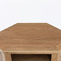 Zelah Oak Corner TV Stand - Close up of top