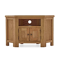 Zelah Oak Corner TV Stand - Front view
