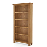 Zelah Oak Large Bookcase - Side view
