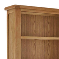 Zelah Oak Large Bookcase - Close up of top