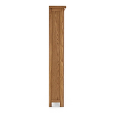 Zelah Oak Narrow Bookcase - Side on view