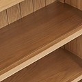 Zelah Oak Small Bookcase - Close up of shelves