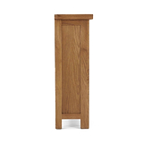 Zelah Oak Small Bookcase - Side on view