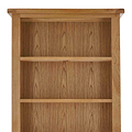 Zelah Oak Large Bookcase - Close up of top
