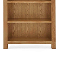 Zelah Oak Large Bookcase - Close up of base of bookcase