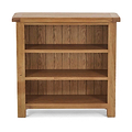 Zelah Oak Small Bookcase - Front view showing top