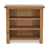 Zelah Oak Small Bookcase - Front view showing top