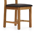 Zelah Oak Cross-Back Dining Chair - Close up of seat and legs