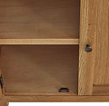 Zelah Oak Display Cabinet - Showing inside shelf