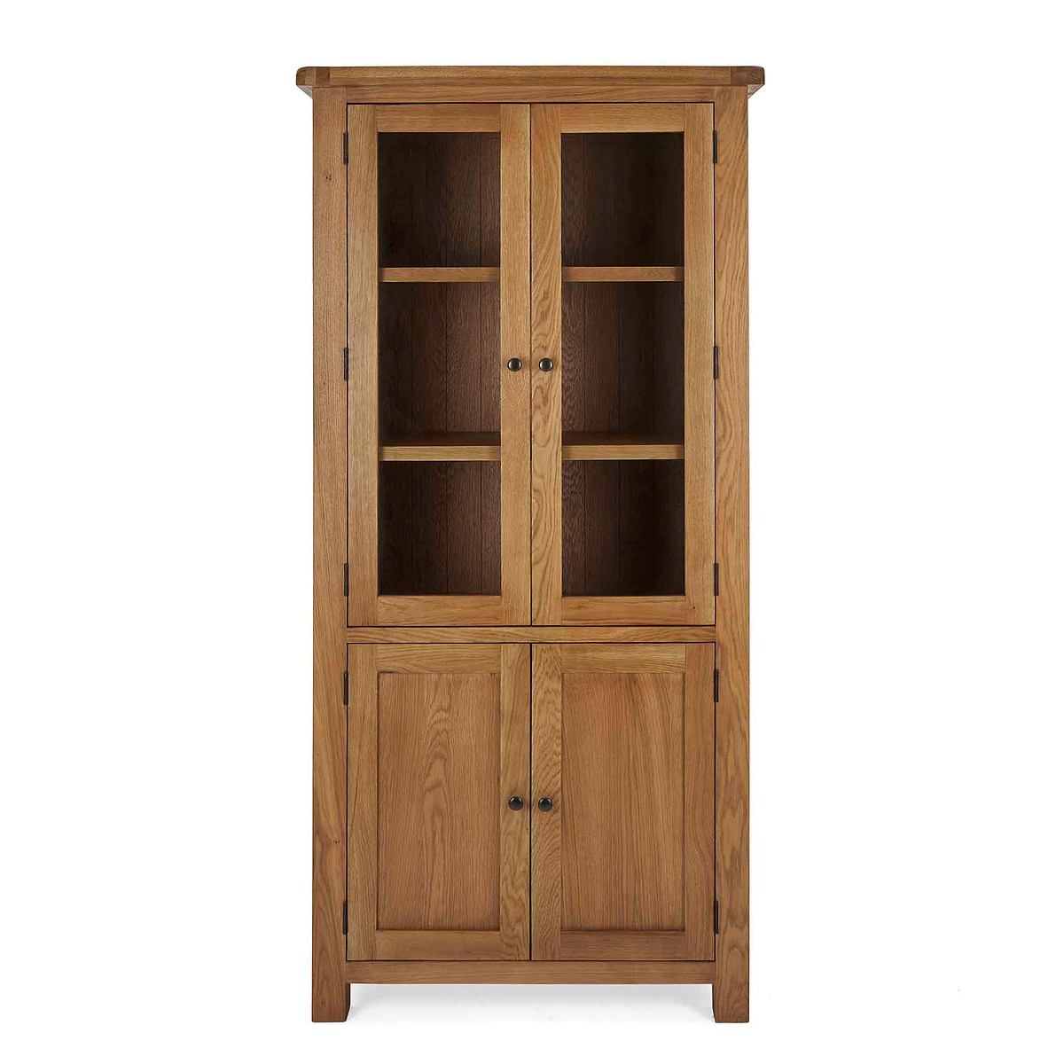 Zelah Oak Display Cabinet - Front view