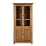 Zelah Oak Display Cabinet - Front view