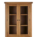 Zelah Oak Display Cabinet - Close up of display cabinet