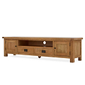 Zelah Oak 200cm TV Stand - Side view