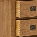 Zelah Oak 2 over 2 Drawer Chest of Drawers - Close up of dovetail joints on drawers