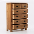 Zelah Oak 2 Over 4 Drawer Chest