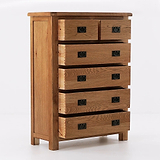 Zelah Oak 2 Over 4 Drawer Chest