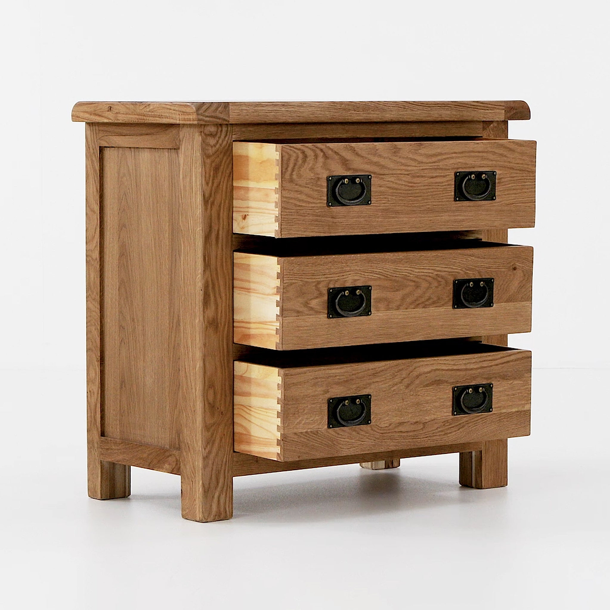 Zelah Oak 3 Drawer Chest by Roseland Furniture