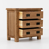 Zelah Oak 3 Drawer Chest by Roseland Furniture