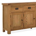 Zelah Oak Extra Large Sideboard - Close up of front of drawers and cupboard