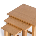 Surrey Oak Nest of Tables - Close up of top of tables