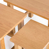 Surrey Oak Nest of Tables - Close up of top[s of tables