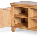 Surrey Oak TV Stand 120cm - Close up of inside cupboard