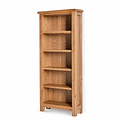 Surrey Oak Slim Bookcase - Side view