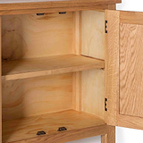 Surrey Oak Small Cupboard - View of inside of cupboard