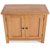 Surrey Oak Small Cupboard - Looking down on front of cupboard