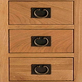 Surrey Oak Bedside Table - Close up of drawer fronts