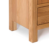 Surrey Oak Bedside Table - Close up of base of Bedside