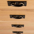  Surrey Oak 2 Over 4 Chest of Drawers - Close up of handles  