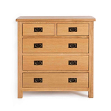 Surrey Oak 2 Over 3 Chest of Drawers by Roseland Furniture