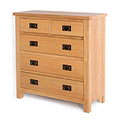 Surrey Oak 2 Over 3 Chest of Drawers - Side view